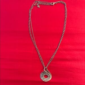 Silpada Silver Chain Necklace with Circular Pendant